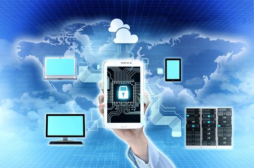 世界地圖與數碼產品背景